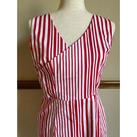 Modcloth x Ixia Candy is Dandy Red White Striped Beachy Coastal Mod Retro Pinup - Picture 5 of 6